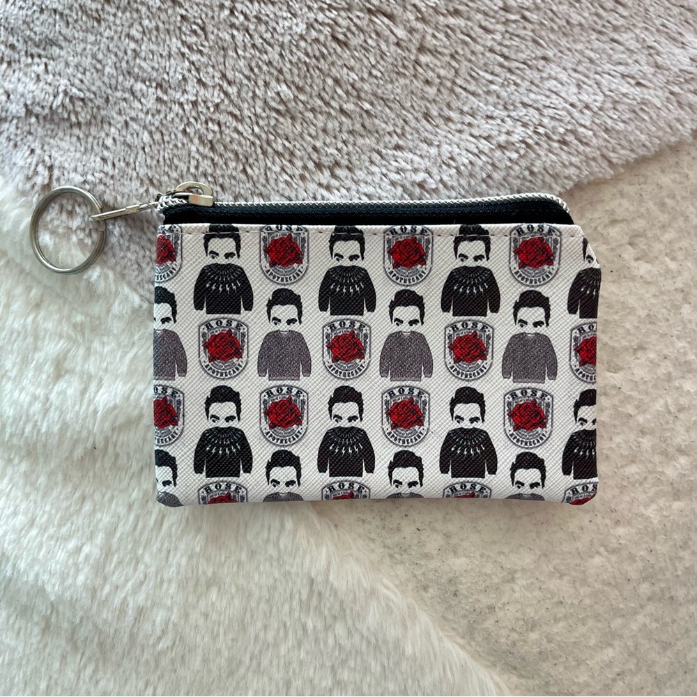 Jakari Mini Zipper Pouch/Coin Purse with Key Ring-Schitt’s Creek David Rose